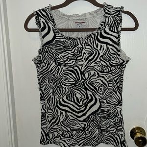 Print sleeveless tops